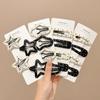 Black & White Polka Dot Star Hair Clip for Women - Cute Side Bangs Clip, Cloud BB Clip, Hairpin for Forehead & Broken Hair
