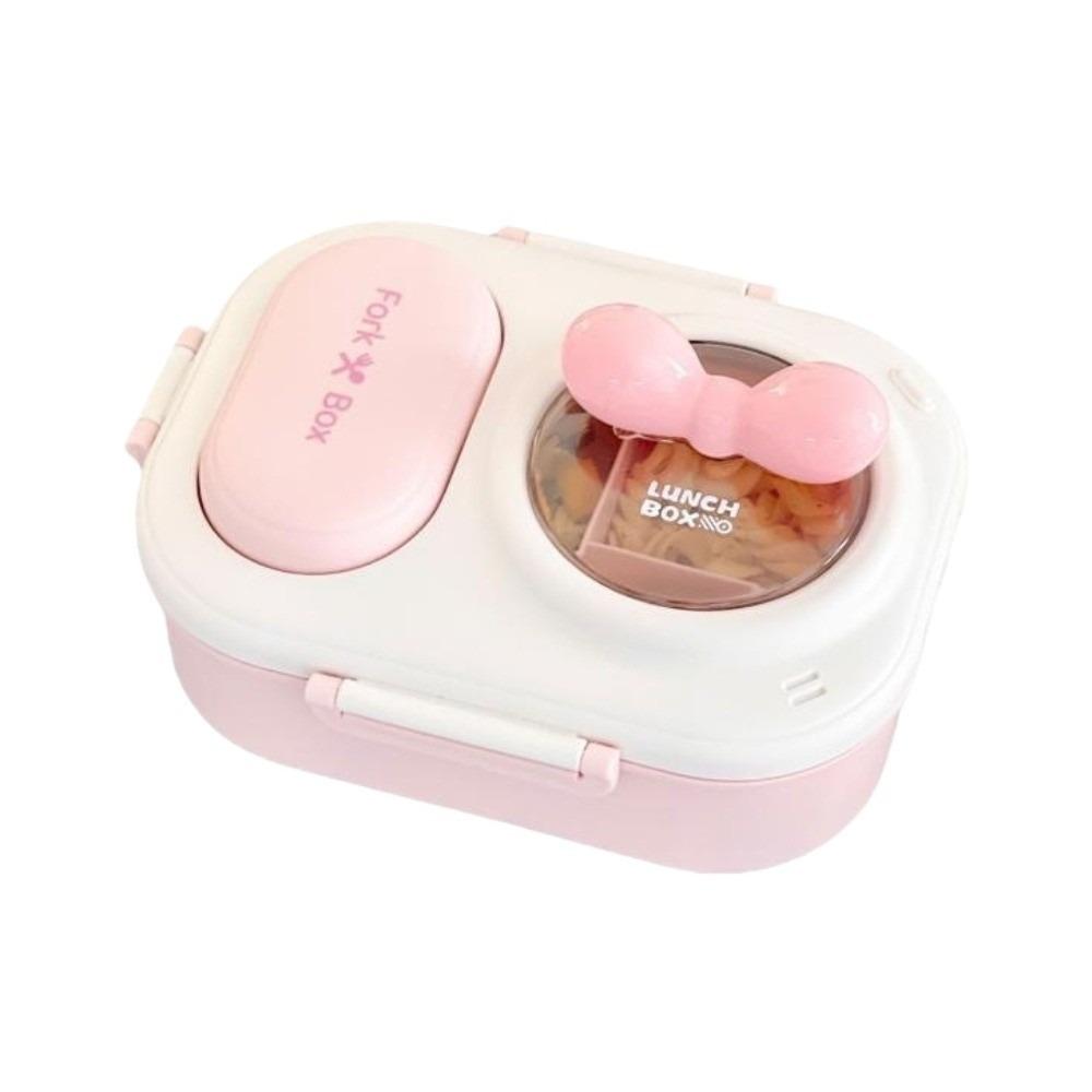 Sealed 3 grids Lunch Box Fresh Keeping Picnic Box Lunch Box with fork spoon  Outdoor Activities