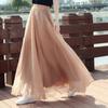 Floral Long Summer Beach Chiffon Wrap Cover Up Maxi Skirt For Women High Waisted Pleated Dancing Party Skirts