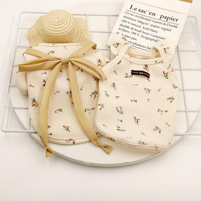 Весенняя и летняя одежда для домашних животных, хлопковая одежда для кошек, одежда для кошек, одежда для французских собак, одежда для собак с маленькой грудью