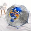 Sonic The Hedgehog Movie Poster Sticker Decal Laptop Water Bottle Car Window Wall Decoration Umbrella, Cute Umbrella with Cute Design, Portable 3-Fold