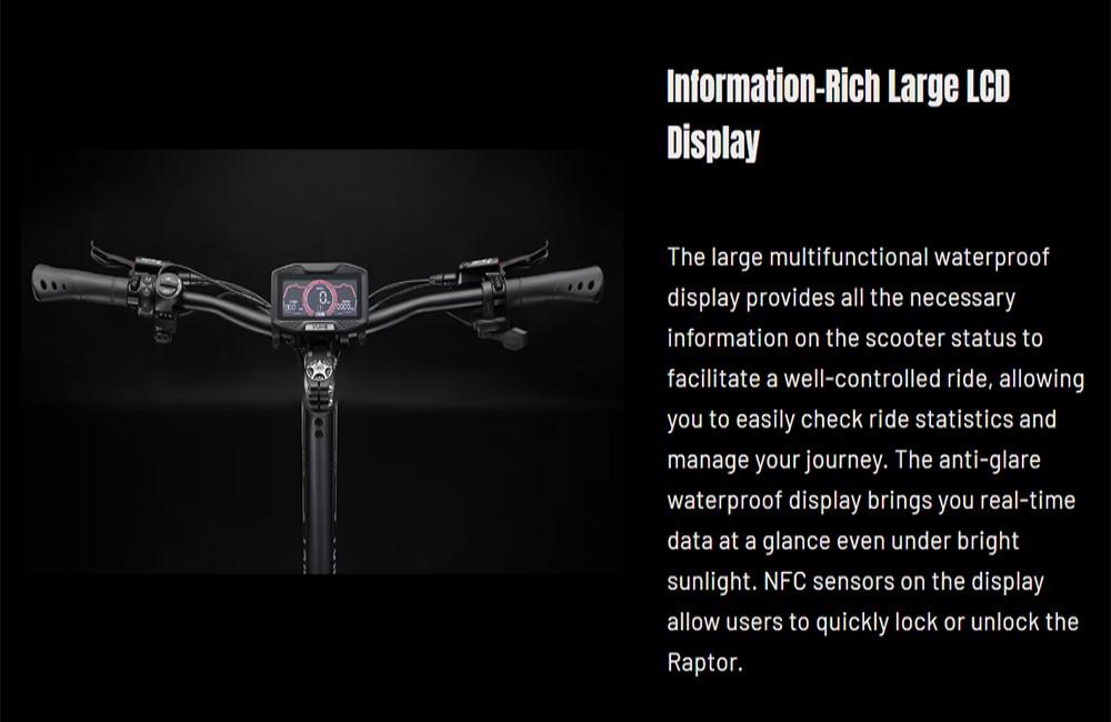 YUME Raptor Electric Scooter, 3000W*2 Motor, 60V 27Ah Battery, 11-inch Road Tires, 80km/h Max Speed