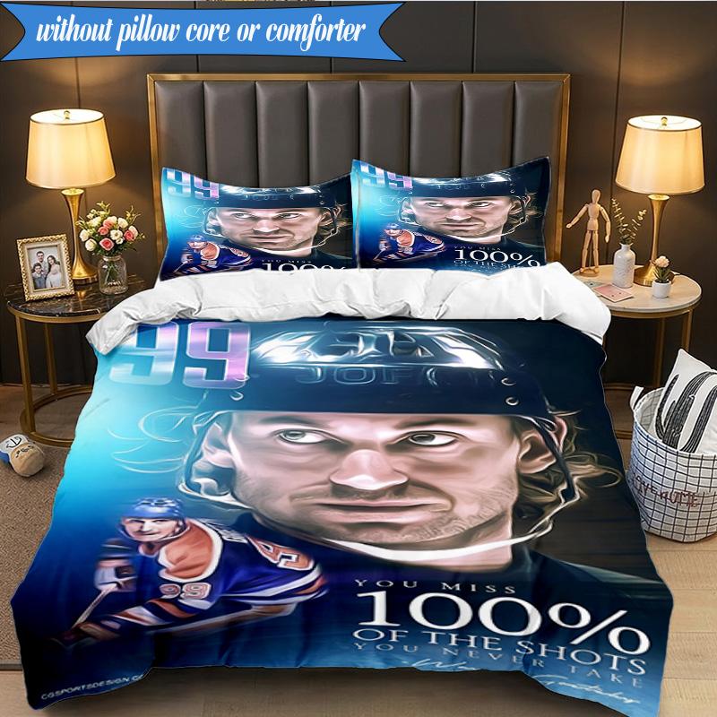 3PCS Gretzky: The Great One Bedding Set,Including 1pc Duvet Cover And 2pcs Pillowcases Perfect for Bedroom, Dormitory, Fan Christmas gift