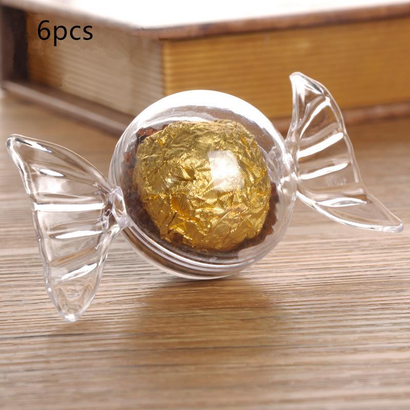6PCS Mini Cute Candy Shaped Plastic Boxes For Wedding Children Birthday Party Baby Shower Sweets Container
