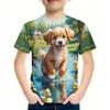 Ретро собака 3D принт повседневная детская одежда топ футболка модная футболка животные дети мальчик одежда короткий рукав