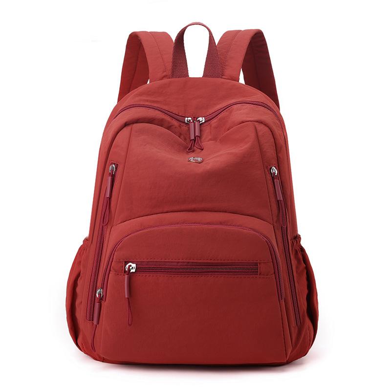 Lightweight Water-proof Nylon Student Schoolbag Trendy Leisure Large Capacity Simple Backpack Junior High School Campus Backpack