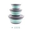 Portable Folding Lunch Box Bowl Sets Silicone 3Pcs/Set Food Container Outdoor Camping Tableware Set Foldable Salad Bowl with Lid