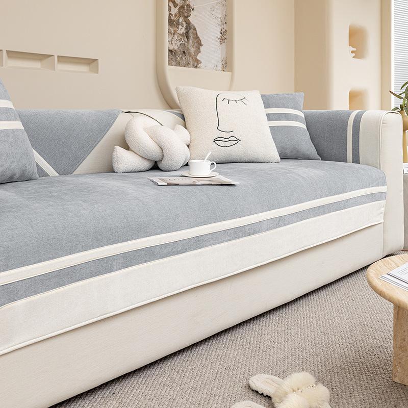 Подушка для дивана из синели, всесезонное универсальное нескользящее кожаное полотенце для дивана, новая подушка для сиденья дивана, подушка для дивана