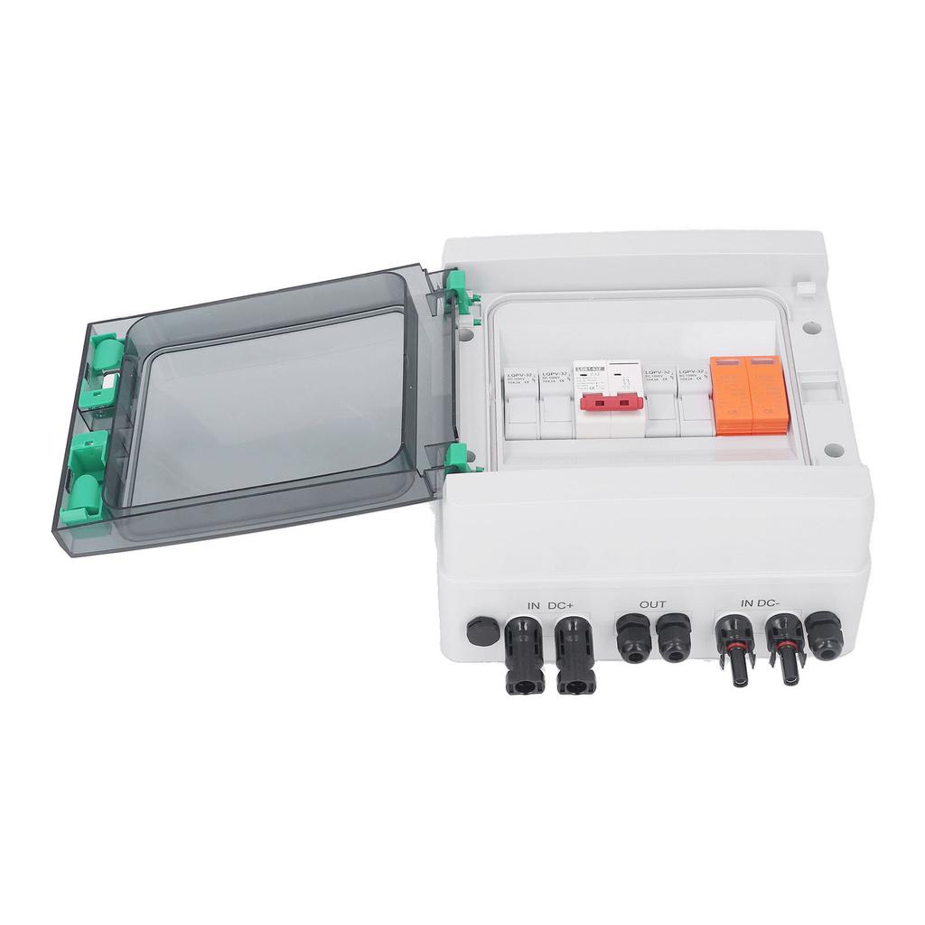 PV Combiner Box 2 String Водонепроницаемый солнечный Combiner Box с предохранителем 15A 32A Автоматический выключатель DC500V