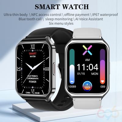 1,92-дюймовый ультратонкий корпус Bluetooth Call Men Smart Watch NFC Voice Assistant Heart Rate Sport Fitness Music Women Smartwatch