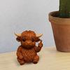 Middle Finger Animal Statue Cartoon Dog Cat Elephant Mouse Highland Cow Frog Turtle Hedgehog Figurine Resin Sculpture Desktop Decoration Ornament