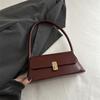 Retro Tote Solid Color Shoulder Women's Small Square Metal Bag Portable Simple Fashion Coin Purse Bags
