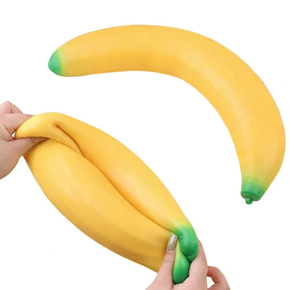 Sensory Simulated Banana Vent Toy Release Hand Slow Rebound Toy ADHD Support