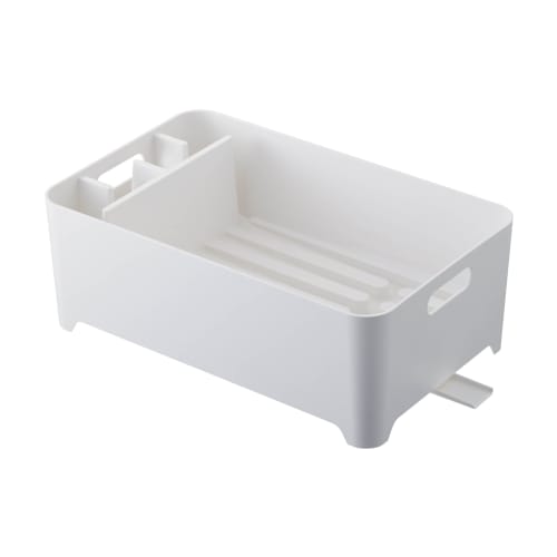 Yamazaki Silicone Dish Drainer, Aqua, White, 2630