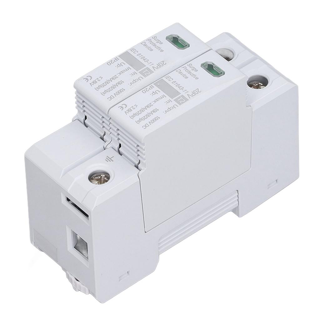 Солнечный фотоэлектрический разрядник постоянного тока 2P 10–20 кА Установка на DIN-рейку 35 мм Фотоэлектрическая защита от импульсных перенапряжений