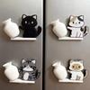 Acrylic Cat Hair Storage Memorial Box Cartoon Cat Pushing Vase Decor  for Home Decoration