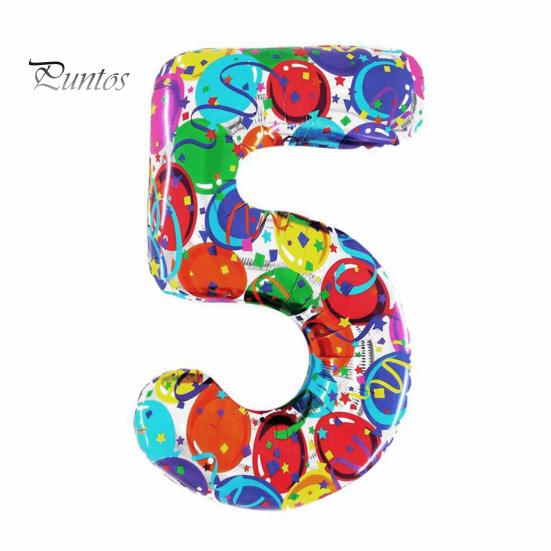 40-дюймовый воздушный шар с номером из алюминиевой фольги, красочный 2024 Новый год, большой размер, воздушный шар, украшение для праздника, товары для вечеринок