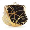 Kyoto Geibido Clasp Handcrafted by Japanese Made In Japan and Nishijin-ori 3.3-inch Wallet, Artisans, Pattern, (Black Gold)