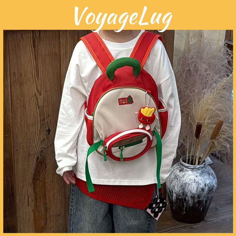 Backpack With Preschool Dog Pendant Curved Shoulder Straps For Comfortable Wear