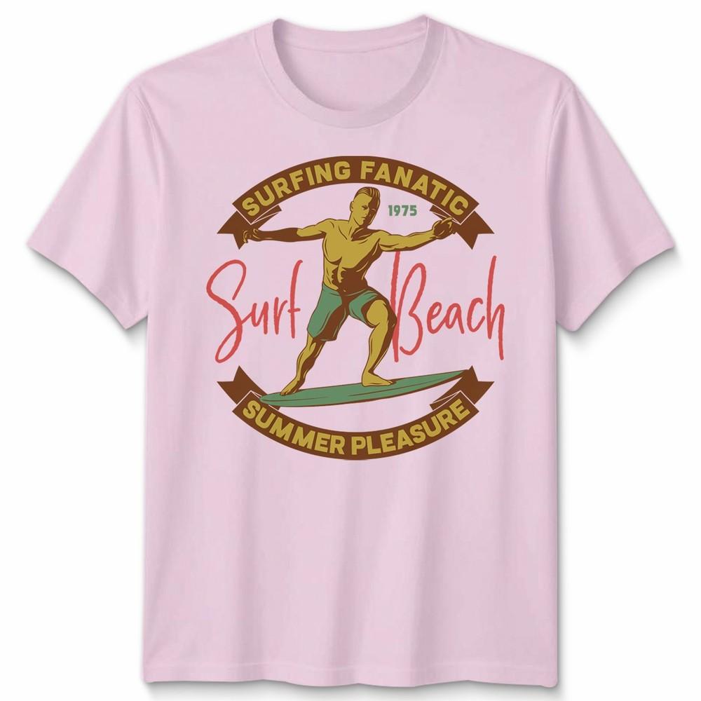 Surfing Fanatic Unisex T Shirt Cool Surfer Design Summer Holiday Clothing Tee