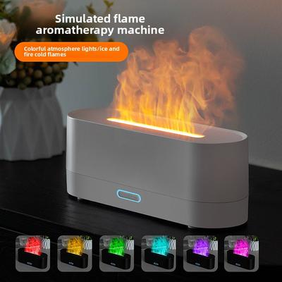 Настольная красочная машина для ароматерапии с имитацией пламени, бытовой USB увлажнитель воздуха, машина для ароматерапии