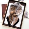 Luxury Silk 70cm Square Scarf For Women Bandanas Fashion Lady Hairband Female Cashew Print Neckerchief Hijab Bag Ribbon