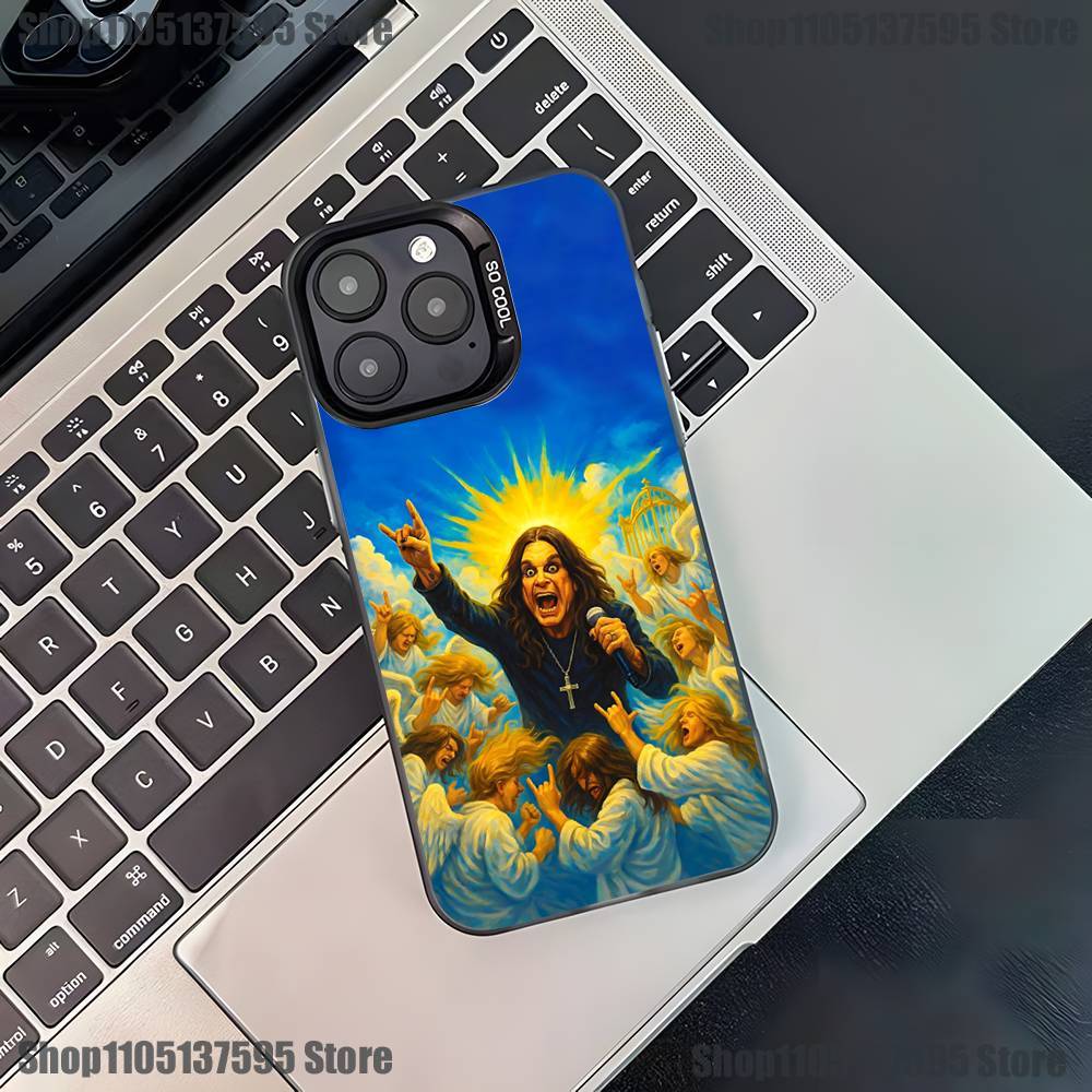 Singer O-Ozzy Osbourne Phone Case For iPhone 16,15,14,13,12,11,Pro,XS,Max,Plus,Mini,SE4,E Black Matte Shockproof Cover