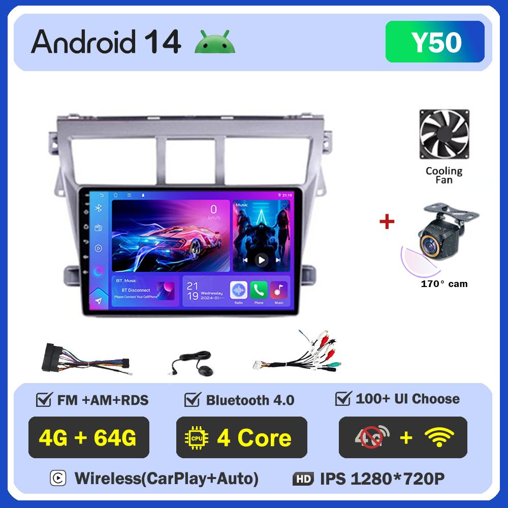 Для Toyota Vios Yaris 2007 2008 -2012 Автомобильный радиоплеер Car Carplay Screen Autoradio Mirror Link Car Intelligent Systems 8 Core