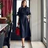 Осенний офисный женский длинный Тренч с рукавами «летучая мышь», дикая тонкая талия, свободный элегантный женский плащ с воротником-стойкой