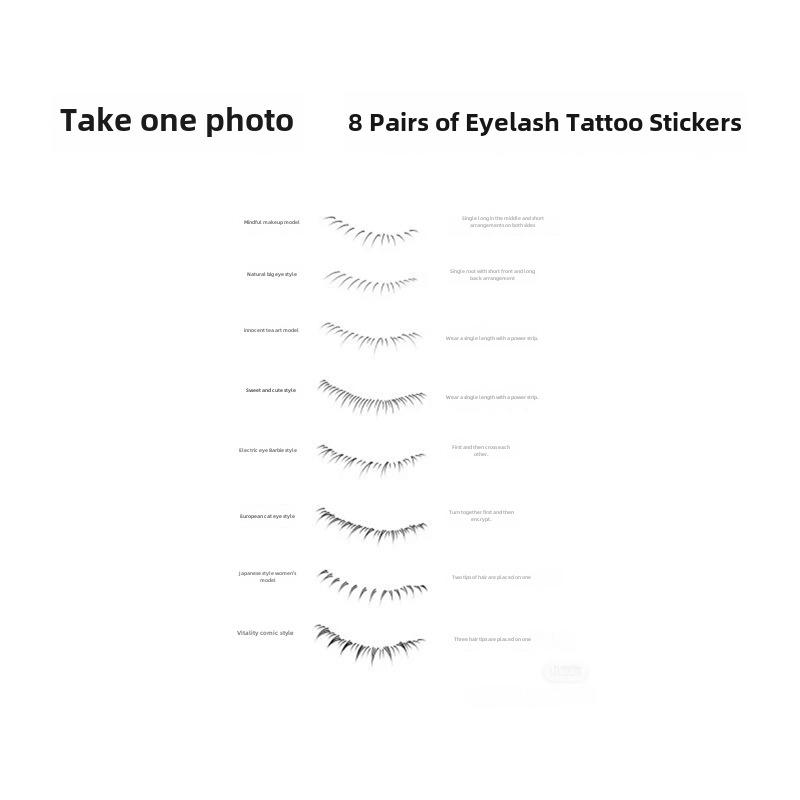 Водонепроницаемые наклейки для татуировок с искусственными ресницами для женщин, образ знаменитостей, одноразовые и скрывающие