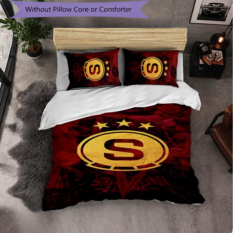 Sparta Prague 3 Piece Bedding Set Soft Duvet Cover Set with Pillowcases Printed Bedroom Decor Set for Home