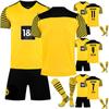 21/22 Dortmund Home Football Jerseys Shorts Socks Set New Shorts Socks Adult Sizes Outfits