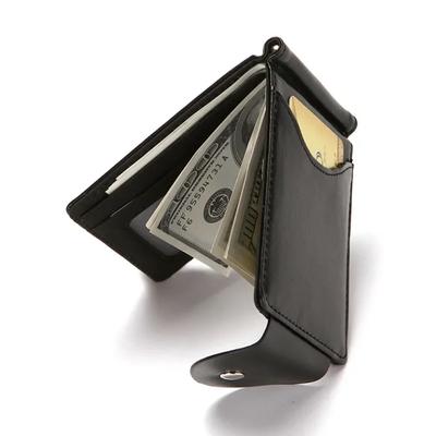 Маленький кошелек Hasp Money Bag Mini Vintage Slim Wallets Clutch Bags Men PU Leather Wallet Card Holder Male Fashion Wallet