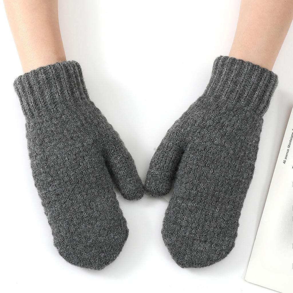 Новые зимние варежки с бархатом и уплотнением для велоспорта, чтобы согреться и защититься от холода, вязаные шерстяные накладки на руки