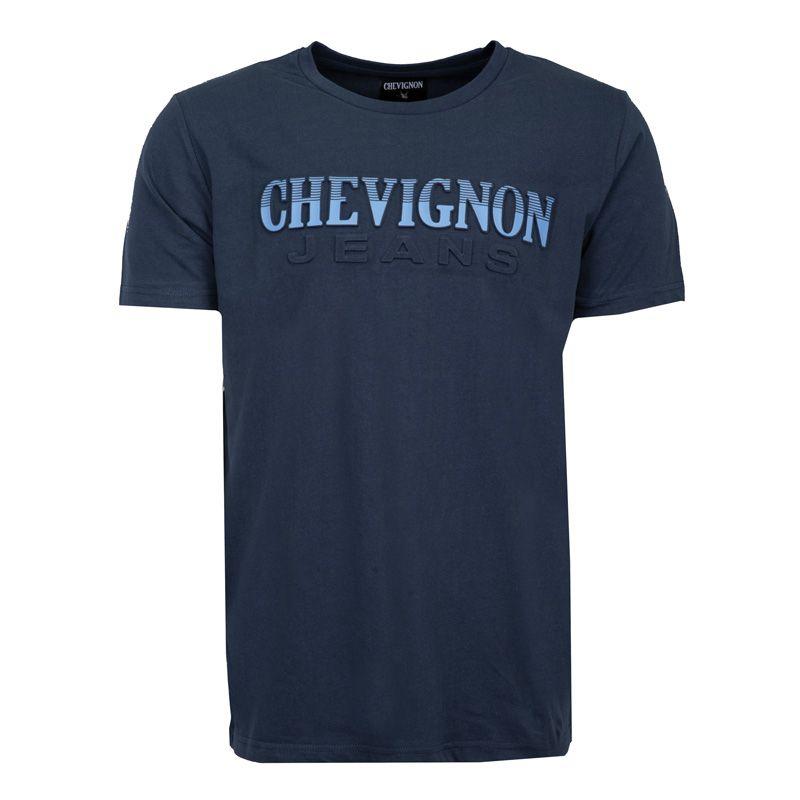 Мужская полосатая хлопковая футболка с логотипом CHEVIGNON