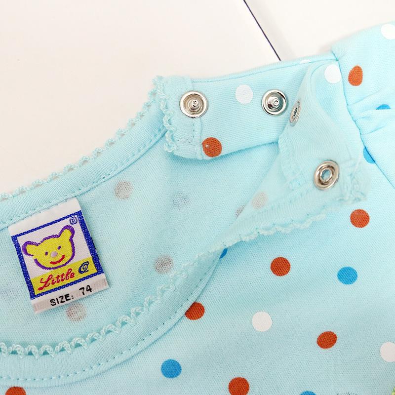 4 Pcs/lot Girls Baby Short Sleeve Romper Infant One Piece Clothing Summer Unisex Newborn Wave Point Clothes Kidswear