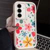 Чехол для телефона с мультяшным цветочным узором для Samsung Galaxy S25 S22 S21 Ultra S24 S23 S20 FE Plus A35 A55 A54 Ударопрочный силиконовый чехол