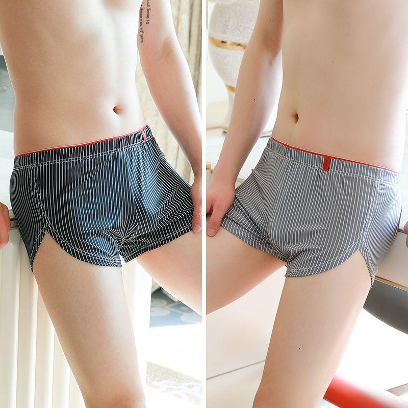 Ice Silk Men's Underwear Loose Large Size Summer Comfortable Youth Personality Breathable Male Quadrangular Shorts Tide