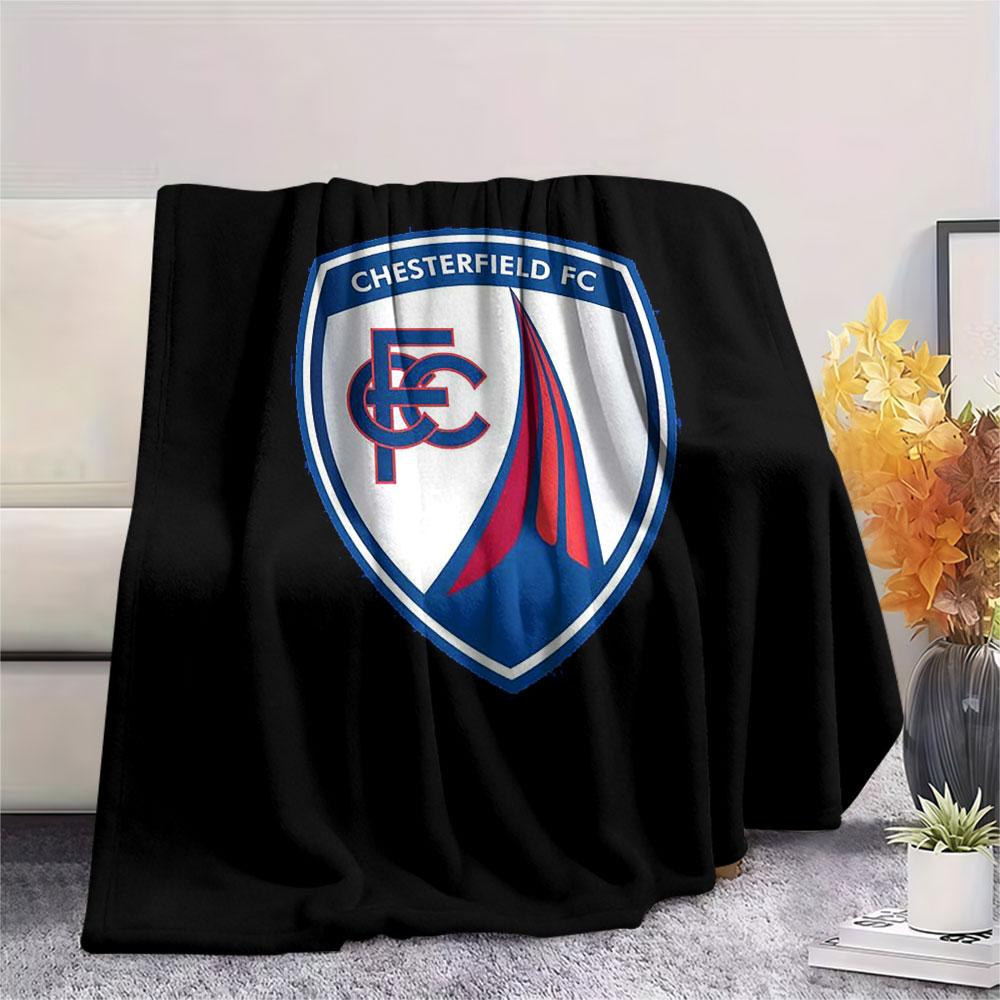 1PC Chesterfield F.C Patterned Flannel Blanket Suitable For All Seasons for Home Decor Warmth and Comfort Gifts Holiday Present