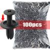 100/200 шт. 8 мм Авто Универсальные Пластиковые Дюбели Крепежи Винт Автомобильный Бампер Крыло Черная Заклепка Авто Инструмент Крепежные Клипсы