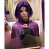 Костюм для косплея Raven из Teen Titans, женский костюм, боевое тело Magic Girl, комплект с фиолетовым плащом с капюшоном