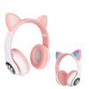 LXB39C Детские наушники Bluetooth 5.0 складные беспроводные светящиеся музыкальные наушники с кошачьими ушками для детей