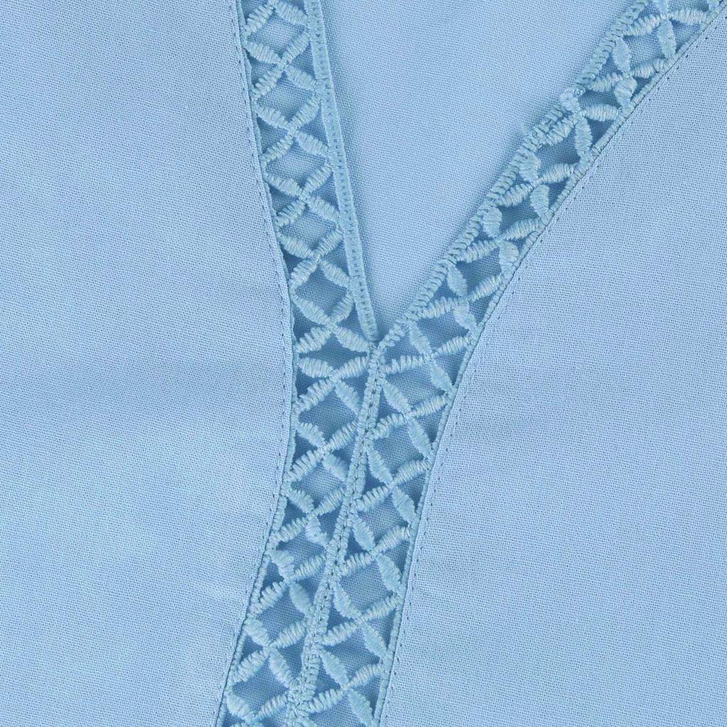 Ladies Lace Stitching V-neck Embroidery Exquisite Embroidered Dress