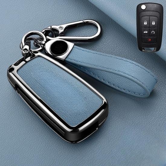 Zinc Alloy Leather Car Key Case Cover For Chevrolet Camaro Cruze Equinox Sonic