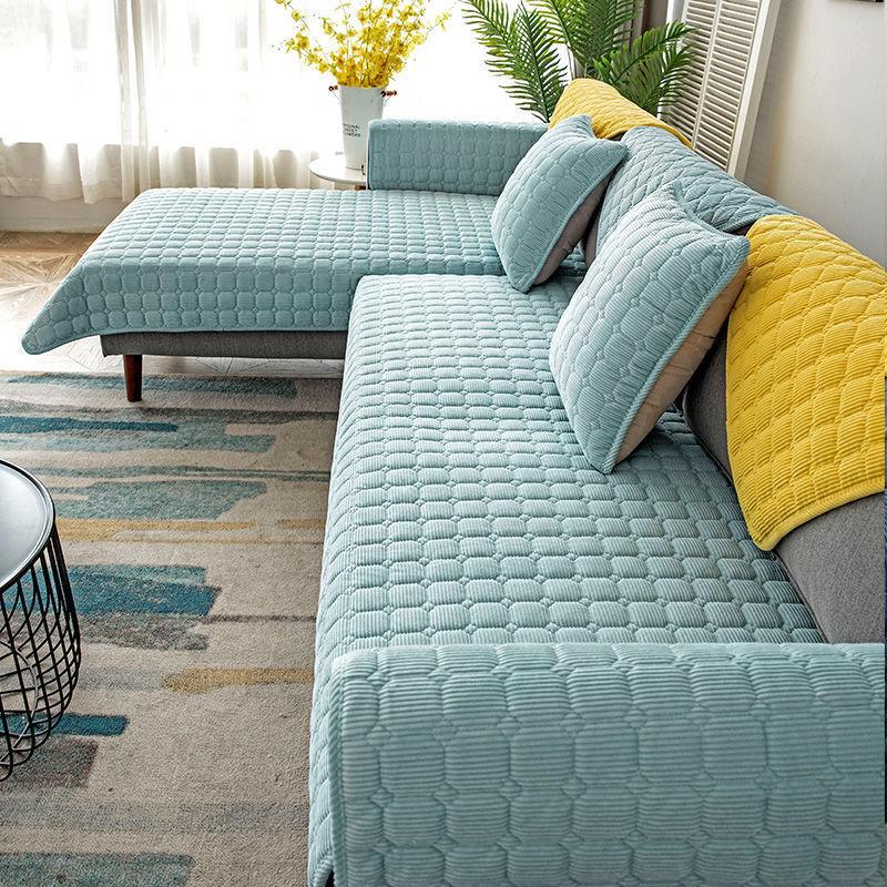 Вельветовая диванная подушка с однотонной окантовкой, современная минималистичная универсальная диванная подушка для гостиной