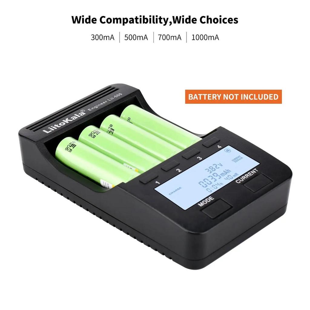 LiitoKala Can detect capacity Lii-500 LCD 3.7V 18650 18350 18500 16340 10440 14500 26650 1.2V AA AAA NiMH lithium battery Charger