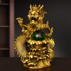 Chinese Style Fengshui Wealth Attract Brass Dragon Ornaments Auspicious Dragon Playing with Pearls Living Room Decoration