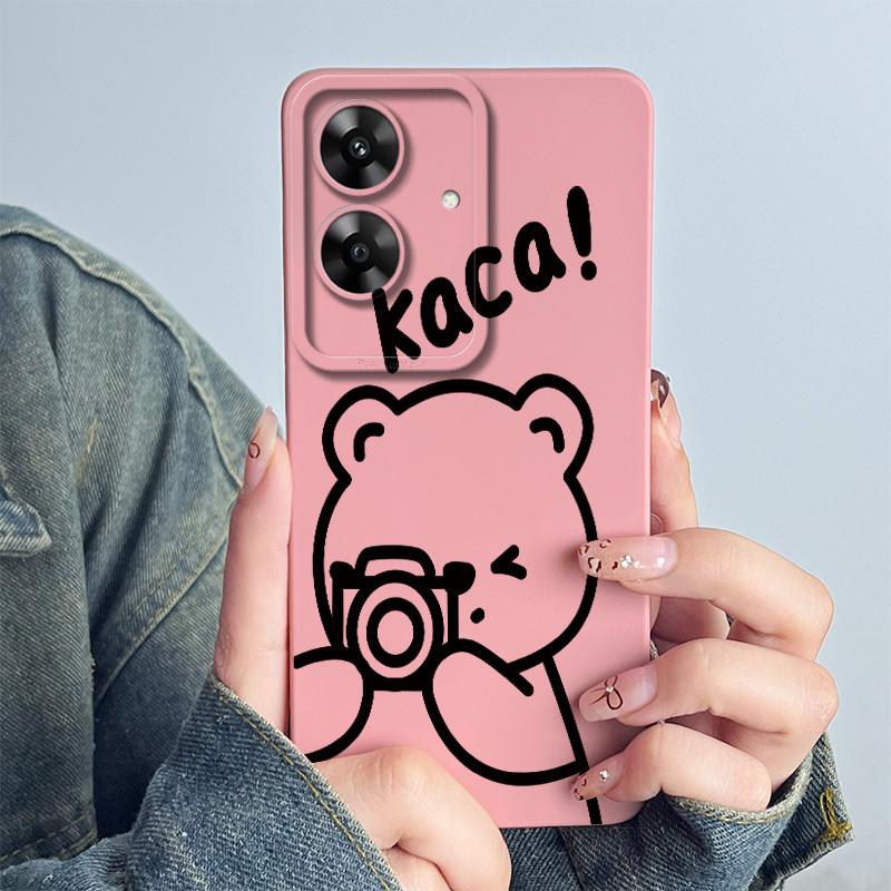 Чехол для телефона Realme Narzo N61 Note60, чехол Note 60 NarzoN61, мягкий силикон, окрашенный, модный, с рисунком, мультяшный, с цветами, задняя крышка