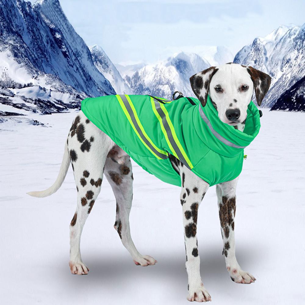 Пальто для собак Водонепроницаемая куртка для домашних животных Зимняя теплая одежда для собак Светоотражающие флисовые пальто для холодной погоды Уличная ветрозащитная одежда для маленьких, средних и больших собак
