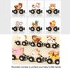 Kids Wooden Magnetic Farm Train Toy Color Cartoon Animal Number Preschool Learning Toddlers Boys Girls Educational Locomotive Carriages Toy